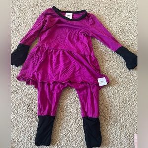 Ready set romper fuchsia with skirt